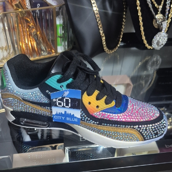 Multicolor Rhinestone Sneakers - Picture 2 of 2